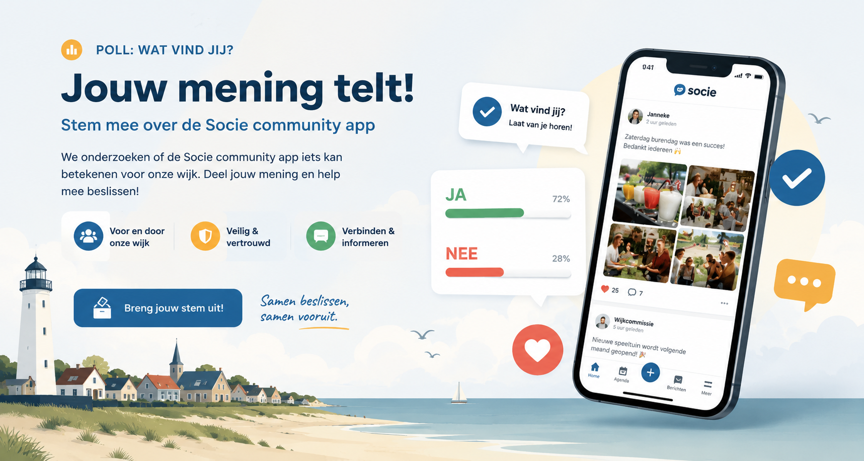 Onze eigen buurt-app? Jouw mening telt